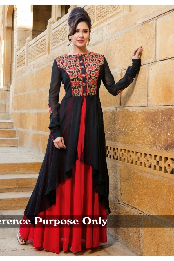 party wear heavy georgette black gown - bt-10 hpuwwuu