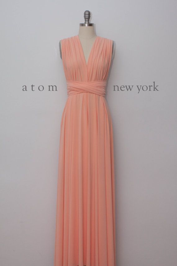 peach dresses peach floor length ball gown long maxi infinity dress convertible formal  multiway xqatpym