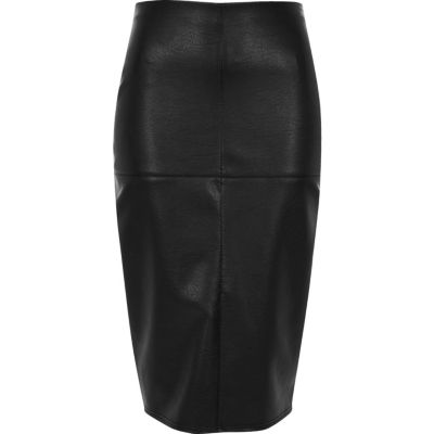 pencil skirts black faux leather panel pencil skirt gfhxhvf