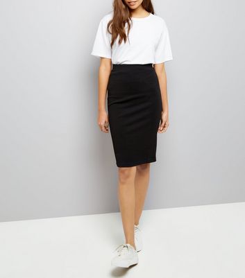 pencil skirts black textured pencil skirt | new look lxncwqy