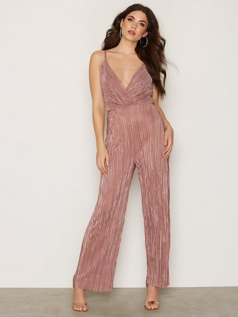 pink jumpsuit plisse wrap jumpsuit bhbdtkc