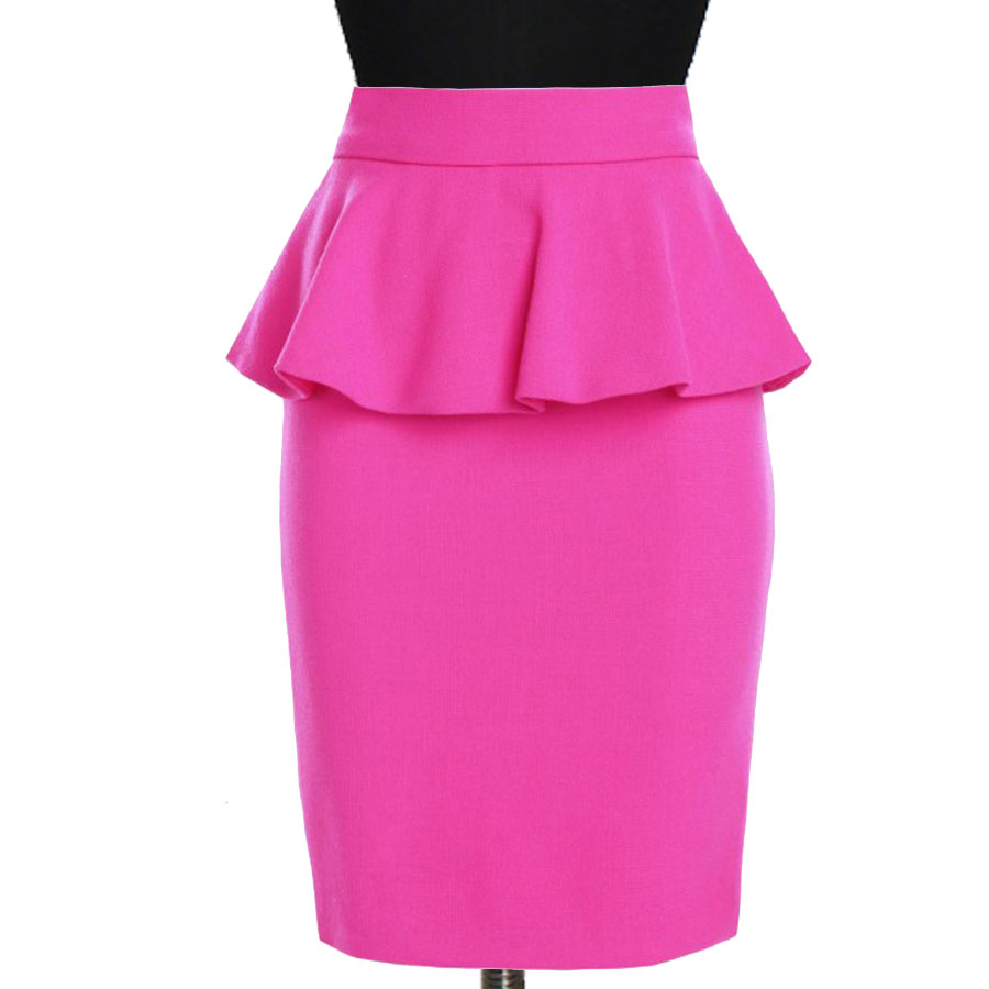 pink skirt plus size pink peplum pencil skirt pgyitfl