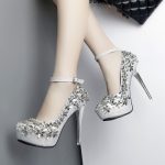 platform shoes sequin appliques floral high heels for women ... odzydsr