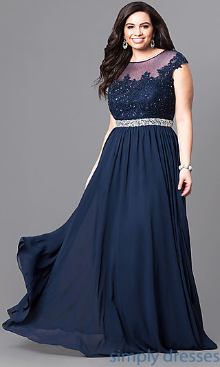 plus size formal dresses cap sleeve plus-size long formal dress with lace . tvlbjip