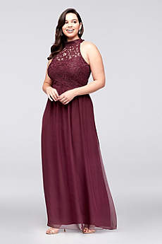 plus size formal dresses long a-line halter prom dress - speechless uhdblyi