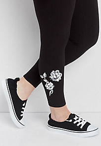 plus size leggings plus size legging with floral embellishments rntoyqk