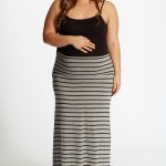 plus size skirts grey black striped plus size maxi skirt obqyynr