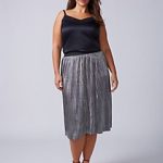 plus size skirts metallic midi skirt with mini pleats uqpeeht