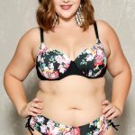 plus size swimsuits sexy black floral print push up 2pc. plus size swimsuit wjfkxbs