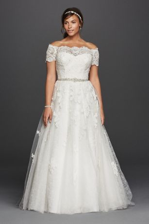 plus size wedding dress long a-line romantic wedding dress - jewel meruvwh