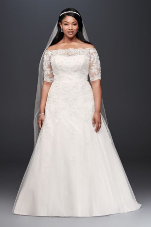 plus size wedding dress long a-line romantic wedding dress - jewel qndkszv
