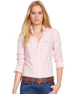 polo ralph lauren slim fit long-sleeve oxford shirt keggkos