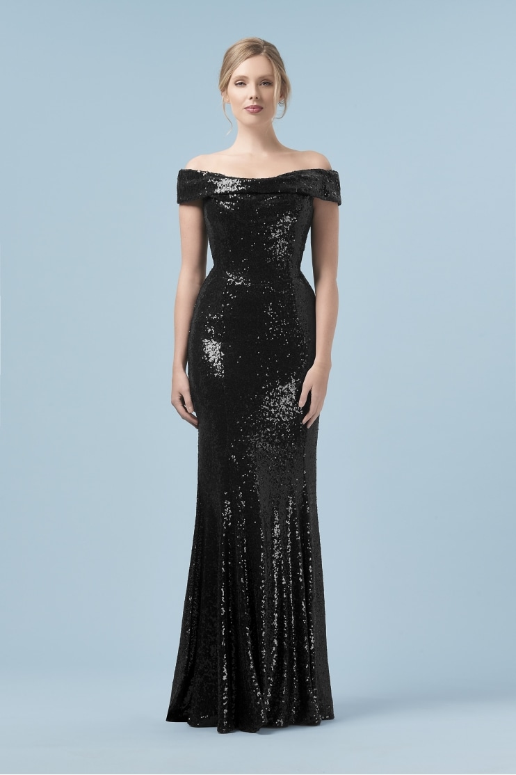 pretty dresses thea black sequin gown nwaeqth