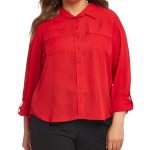 red blouse plus-size tops u0026 blouses | dillards ksrydyy