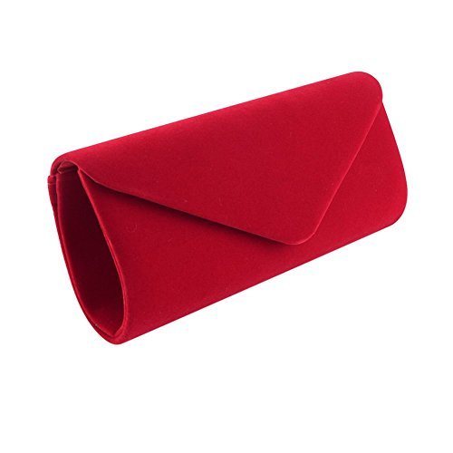 red clutch bag clorislove womenu0027s retro velvet envelope evening clutch bag party prom  handbag (red) dwglhai