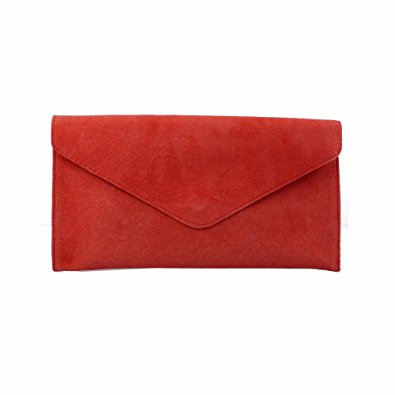 red clutch bag ladies/womens red suede envelope evening clutch bag brymzsn