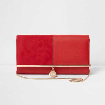 red clutch bag red bar top charm clutch bag gzmvdye