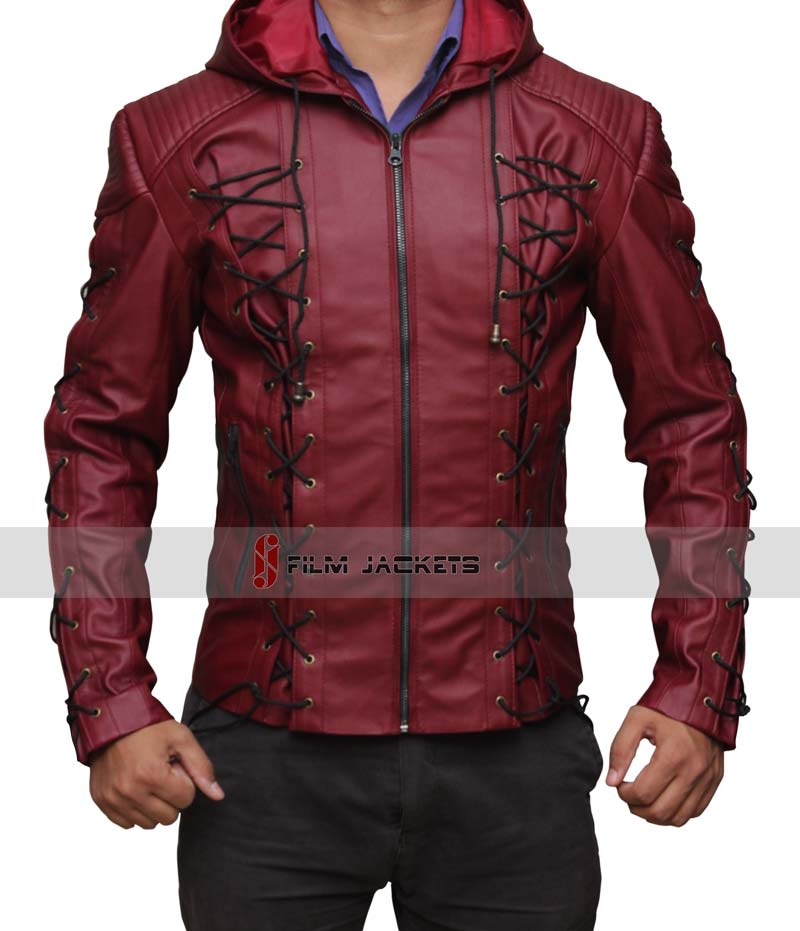 red leather jacket arsenal red hood leather jacket arsenal jacket by fjackets ... oarjdvb
