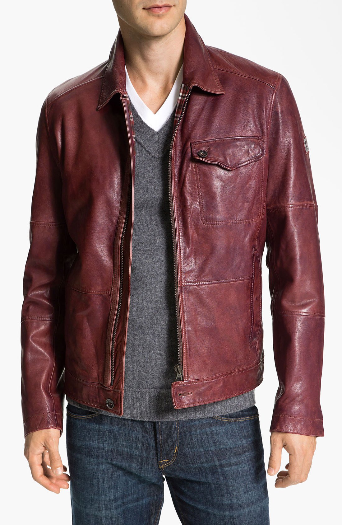 red leather jacket hugo-dark-red-javis-leather-jacket-product-2- qiajitb