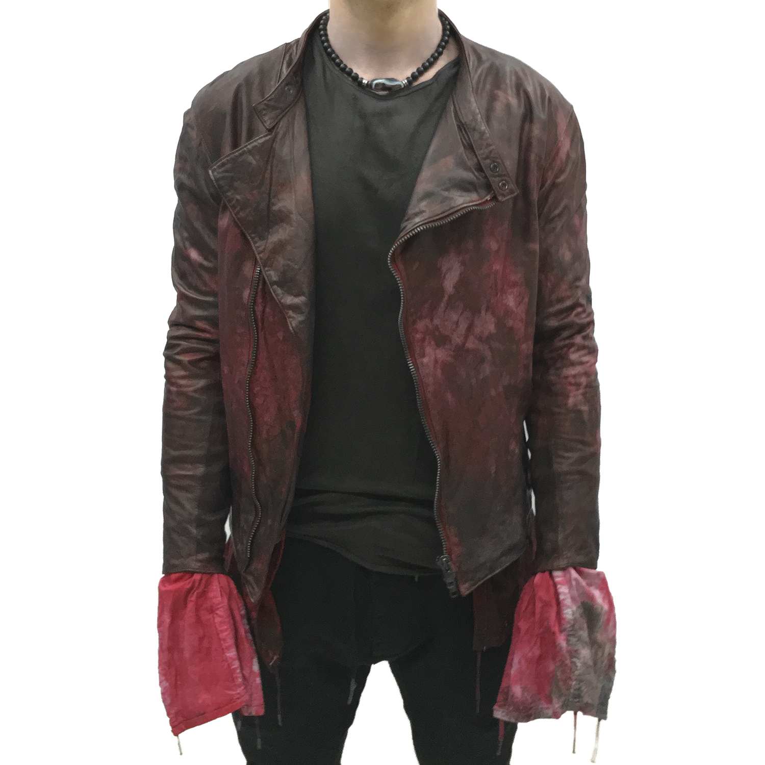 red leather jacket top gbeskea