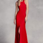 red prom dresses long sheath halter dress - white by vera wang gzkkrfs