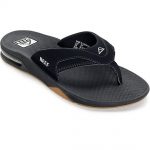 reef shoes reef fanning black u0026 silver sandals ... qpsxtav
