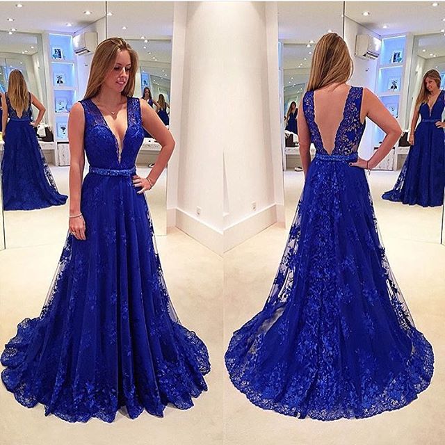 royal blue prom dresses new arrival deep v neck royal blue lace prom dresses,off the shoulder back vngptjn