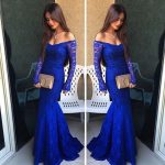royal blue prom dresses royal blue lace prom dress, simple off-the-shoulder prom dresses with long qsfupmy