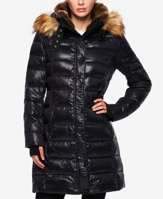 s13 faux-fur-trim down puffer coat ibctftj