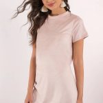 sahara blush faux suede shirt dress knzavbl