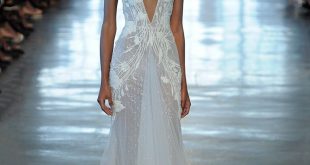 sexy wedding dresses sheer wedding dress with deep v neckline itvhkao