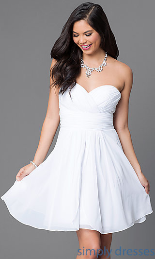 short white dresses cheap short sweetheart wedding-guest corset dress . xiwgeew