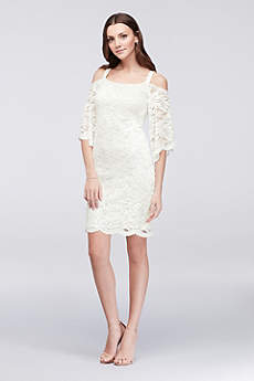 short white dresses short sheath 3/4 sleeves cocktail and party dress - robbie bee cjymohz