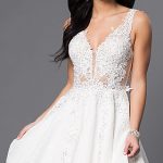 short white dresses short v-neck lace-applique homecoming party dress . mtwoqxz