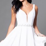 short white dresses wedding-guest short party dress with jeweled waist . rsxdkvw