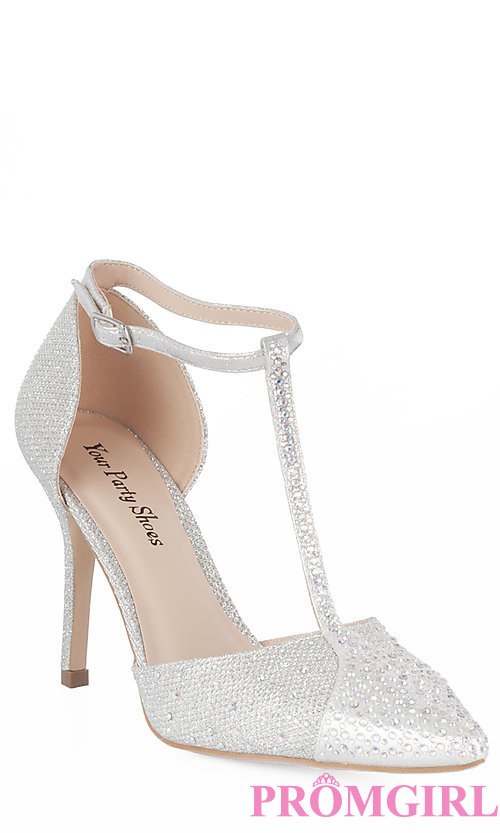 silver prom shoes style: yp-807-piper front image ofunwvk