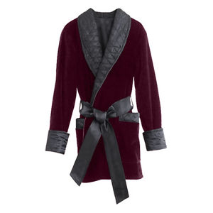 smoking jacket image is loading smoking-jacket-velvet-mens-merlot rywevvf