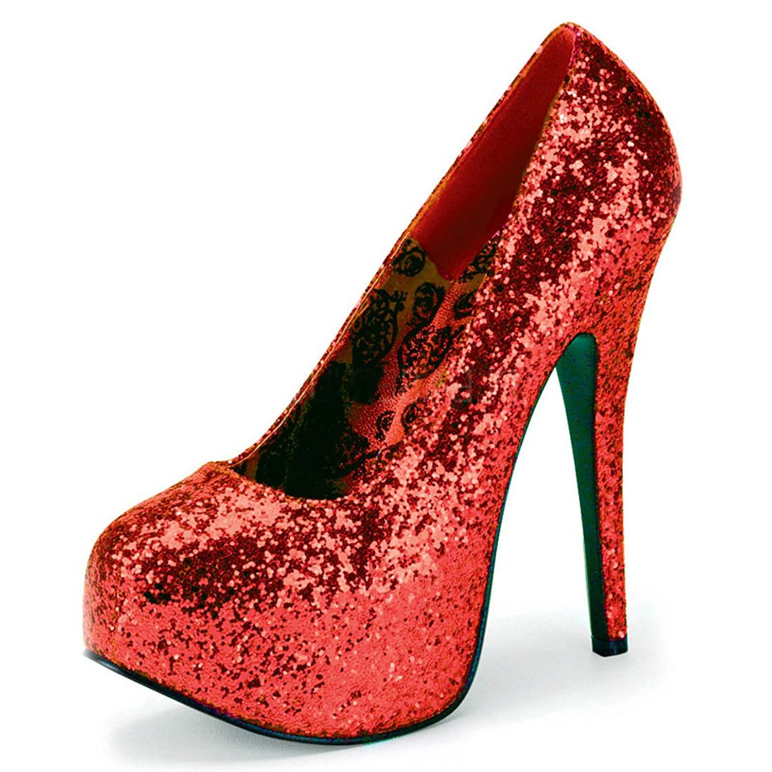 sparkly heels amazon.com | glimmering red glitter heels womenu0027s platform pumps with 5.75  inch romcaxo