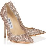 sparkly heels nude shadow coarse glitter fabric pointy toe pumps (1.850 brl) ❤ liked on abgblrx