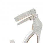 sparkly heels pretty glitter heels - silver heels - ankle strap heels - $29.00 wzojpke