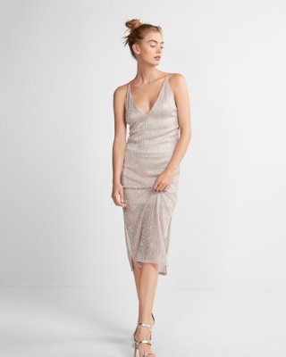 sparkly pleated deep v-neck sheath dress | express dmjaxry