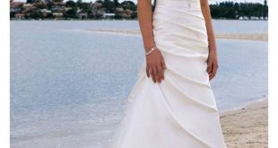 strapless wedding dresses a-line/princess sleeveless satin chapel train wedding dresses, strapless  beading ruffles lace dlsmryd
