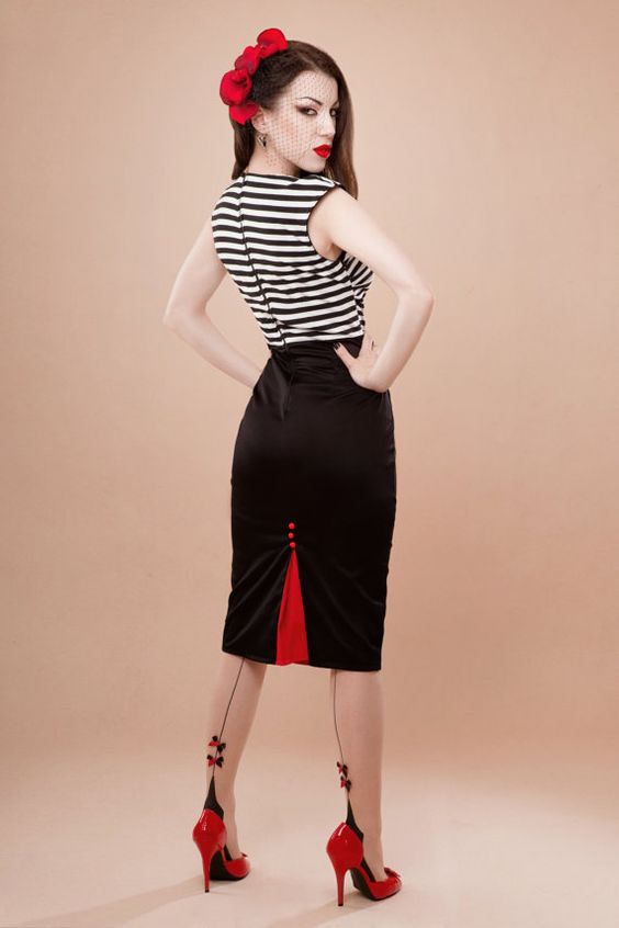 striped dress, rockabilly-style | clothing | pinterest | rockabilly style,  rockabilly and dgrusnd