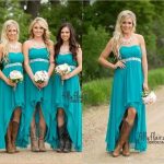 teal bridesmaid dresses cheap country bridesmaid dresses 2018 teal turquoise chiffon sweetheart  high low long wsvuywh