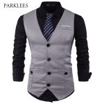 vest for men men suit vest classic v collar dress slim fit wedding waistcoat mens formal otsavhf