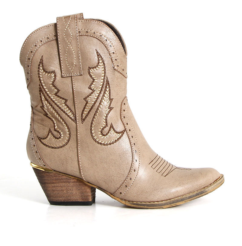 volatile shoes markie western cowboy boots in stone markie-stone ixcxrvm