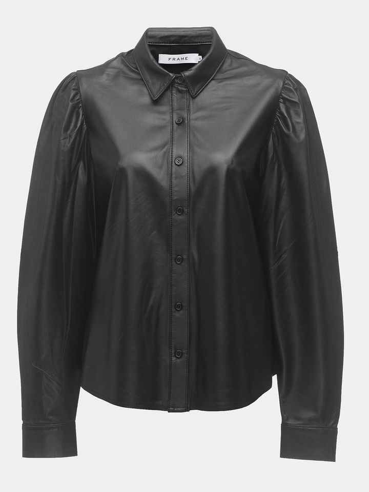 voluminous leather shirt wyxtwsl