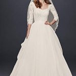 wedding dresses with sleeves long ballgown romantic wedding dress - oleg cassini zzvbljw