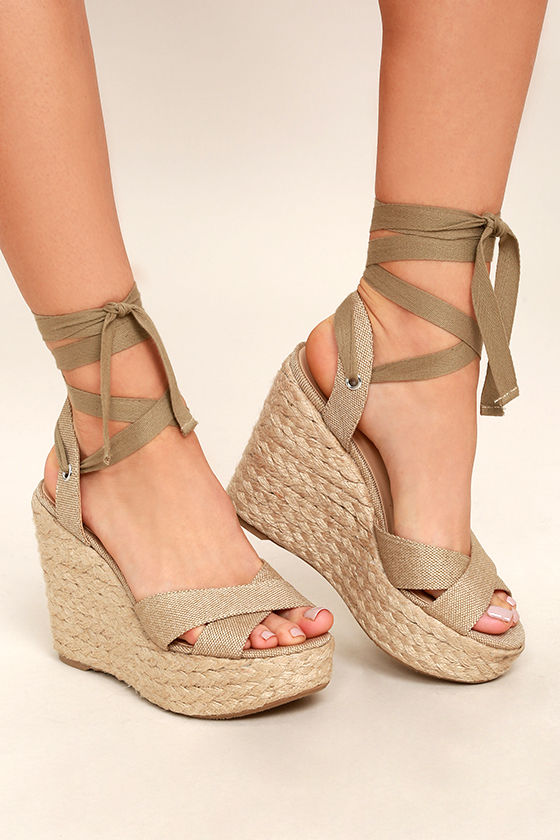 wedges shoes esme natural lace-up espadrille wedges 1 yjviesu