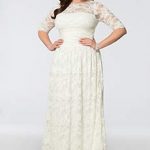 white plus size dresses short sheath casual wedding dress - kiyonna · kiyonna. lace illusion plus jvaxqoc